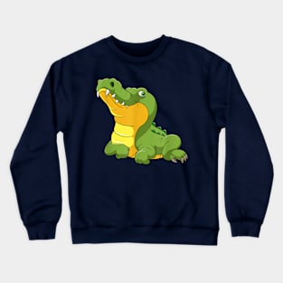 funny crocodile cartoon Crewneck Sweatshirt